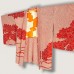 HAORI FEMME JAPONAIS ROUGE EN SOIE SHIBORI  007-101 (L-LL)