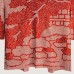HAORI FEMME JAPONAIS ROUGE EN SOIE SHIBORI  007-101 (L-LL)
