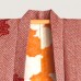 HAORI FEMME JAPONAIS ROUGE EN SOIE SHIBORI  007-101 (L-LL)