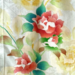 KIMONO FEMME FURISODE À FLEURS EN SOIE 007-108 (M)