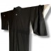 KIMONO FORMEL NOIR ET BLANC EN SOIE D'ÉTÉ 007-122 (M)
