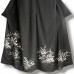 KIMONO FORMEL NOIR ET BLANC EN SOIE D'ÉTÉ 007-122 (M)