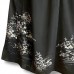 KIMONO FORMEL NOIR ET BLANC EN SOIE D'ÉTÉ 007-122 (M)