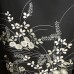 KIMONO FORMEL NOIR ET BLANC EN SOIE D'ÉTÉ 007-122 (M)
