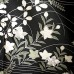 KIMONO FORMEL NOIR ET BLANC EN SOIE D'ÉTÉ 007-122 (M)
