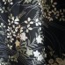 KIMONO FORMEL NOIR ET BLANC EN SOIE D'ÉTÉ 007-122 (M)