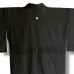 KIMONO FORMEL NOIR ET BLANC EN SOIE D'ÉTÉ 007-122 (M)