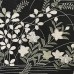 KIMONO FORMEL NOIR ET BLANC EN SOIE D'ÉTÉ 007-122 (M)