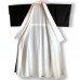 KIMONO FORMEL NOIR ET BLANC EN SOIE D'ÉTÉ 007-122 (M)