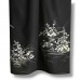 KIMONO FORMEL NOIR ET BLANC EN SOIE D'ÉTÉ 007-122 (M)