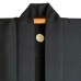 HAORI EN SOIE NOIRE AJOURÉE À KAMON 007-123 (L) 