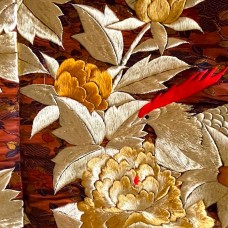 KIMONO DE MARIAGE UCHIKAKE ACAJOU & OR 007-141