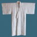 KIMONO HOMME ÉTÉ EN LIN BLANC & NOIR  007-149 (non doublé) (L-LL)