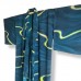 KIMONO ÉTÉ NON DOUBLÉ BLEU EN SOIE AJOURÉE +OBI 007-15 (LL)