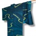 KIMONO ÉTÉ NON DOUBLÉ BLEU EN SOIE AJOURÉE +OBI 007-15 (LL)