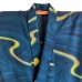 KIMONO ÉTÉ NON DOUBLÉ BLEU EN SOIE AJOURÉE +OBI 007-15 (LL)