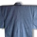 KIMONO HOMME BLEU UNI EN PONGÉ DE SOIE STRIÉ 007-156 (L)