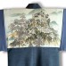 HAORI HABILLÉ BLEU MOUCHETÉ EN SOIE SAUVAGE 007-157 (LL)