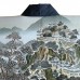 HAORI HABILLÉ BLEU MOUCHETÉ EN SOIE SAUVAGE 007-157 (LL)