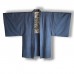 HAORI HABILLÉ BLEU MOUCHETÉ EN SOIE SAUVAGE 007-157 (LL)
