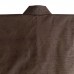 KIMONO HOMME MARRON FONCÉ EN SOIE TSUMUGI 007-161