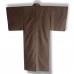 KIMONO HOMME MARRON FONCÉ EN SOIE TSUMUGI 007-161