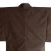 HAORI ORIGINAL EN SOIE SAUVAGE MARRON FONCÉ 007-162