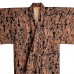 KIMONO DE VILLE ROUILLE & NOIR EN CRÊPE DE SOIE 007-17 (M) 
