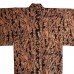 KIMONO DE VILLE ROUILLE & NOIR EN CRÊPE DE SOIE 007-17 (M) 
