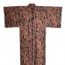 KIMONO DE VILLE ROUILLE & NOIR EN CRÊPE DE SOIE 007-17 (M) 