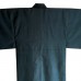 KIMONO CLASSIQUE BLEU-NUIT EN SOIE DOUBLÉ 007-179 (M)