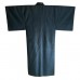 KIMONO CLASSIQUE BLEU-NUIT EN SOIE DOUBLÉ 007-179 (M)