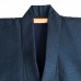 KIMONO CLASSIQUE BLEU-NUIT EN SOIE DOUBLÉ 007-179 (M)