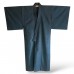 KIMONO CLASSIQUE BLEU-NUIT EN SOIE DOUBLÉ 007-179 (M)