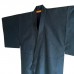 KIMONO CLASSIQUE BLEU-NUIT EN SOIE DOUBLÉ 007-179 (M)