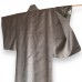 HAORI HOMME BRUN/BEIGE SOIE QUADRILLÉE 007-203