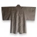 HAORI HOMME BRUN/BEIGE SOIE QUADRILLÉE 007-203
