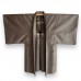 HAORI HOMME BRUN/BEIGE SOIE QUADRILLÉE 007-203