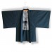 HAORI BLEU NUIT EN LAINE MÉLANGÉE 007-216