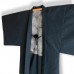 HAORI BLEU NUIT EN LAINE MÉLANGÉE 007-216