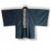 HAORI BLEU NUIT EN LAINE MÉLANGÉE 007-216