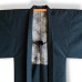 HAORI BLEU NUIT EN LAINE MÉLANGÉE 007-216