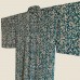 KIMONO FEMME VERT SOIE MOTIF VÉGÉTAL007-217