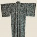 KIMONO FEMME VERT SOIE MOTIF VÉGÉTAL007-217