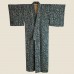 KIMONO FEMME VERT SOIE MOTIF VÉGÉTAL007-217