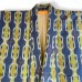 KIMONO FEMME BLEU EN SOIE MEISEN 007-218