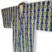 KIMONO FEMME BLEU EN SOIE MEISEN 007-218