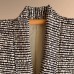 KIMONO FEMME SOIE IVOIRE ET MARRON 007-219