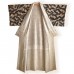KIMONO FEMME BEIGE & NOIR EN SOIE 007-221