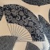 KIMONO FEMME BEIGE & NOIR EN SOIE 007-221